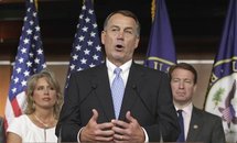 John Boehner y otros congresistas republicanos. John Boehner y otros congresistas republicanos.