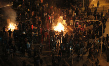 Manifestantes en Santiago, Chile.