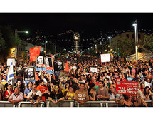 Manifestantes en Haifa.