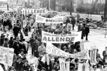 Manifestación de izquierdas antes del golpe de estado de 1973 en Chile. Manifestación de izquierdas antes del golpe de estado de 1973 en Chile.
