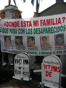 Marcha por los desaparecidos. Marcha por los desaparecidos.