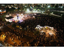 Manifestantes en Tel Aviv. Manifestantes en Tel Aviv.
