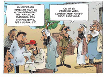 Una viñeta del cómic Ben Laden devoilé.