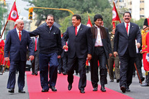 Los presidentes de algunos países del ALBA, en un encuentro anterior.