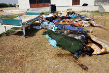 Muertos en un hospital de Trípoli, Libia. Muertos en un hospital de Trípoli, Libia.