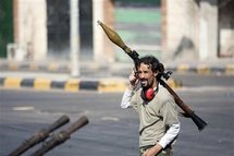 Un miliciano del CNT, en Libia. Un miliciano del CNT, en Libia.