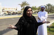 Wedad Al Muhairi, esposa de uno de los presos. Wedad Al Muhairi, esposa de uno de los presos.