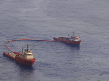 La Mancha de petróleo, en el Atlántico, frente a las costas de Brasil.