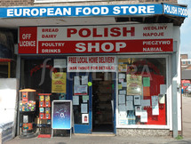 Tienda polaca en Birmingham, Reino Unido. Tienda polaca en Birmingham, Reino Unido.