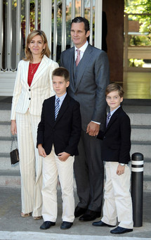 Cristina de Borbón, Iñaki Urdangarín y sus dos hijos.