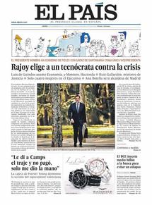Un ejemplar del diario El País Un ejemplar del diario El País