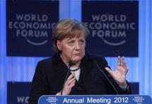 Angela Merkel, en Davos.