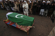 Imagen de archivo de un funeral en Pakistán Imagen de archivo de un funeral en Pakistán
