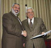 Ismail Haniya-izquierda-y Mahmud Abbas