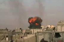 Una explosión en Homs, Siria. Una explosión en Homs, Siria.