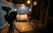 Estudios de Watan TV, en Palestina. Estudios de Watan TV, en Palestina.