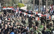 Funeral de soldados en Siria.