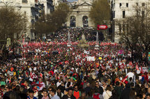 Manifestantes en Madrid.