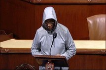 El congresista negro demócrata Bobby Rush, en el congreso de los Estados Unidos.