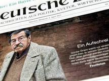 Gunter Grass en la portada del periódico Suddeutsche Zeitung, el que publicó su poema. Gunter Grass en la portada del periódico Suddeutsche Zeitung, el que publicó su poema.