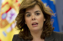 La vicepresidenta del gobierno español, Soraya Sáenz de Santamaría.