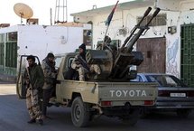 Soldados libios en Kufra, Libia.