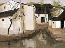 Un cuadro de Wu Guanzhong