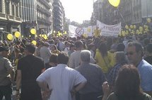 La manifestación de Barcelona.