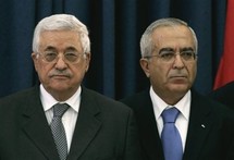 Mahmud Abbas-izquierda-y Salam Fayad.