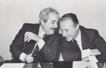 Giovanni Falcone-izquierda- y Paolo Borsellino.