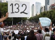 Los manifestantes, en México, D.F.