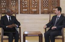 Kofi Annan-izquierda-y Bashar Al Asad Kofi Annan-izquierda-y Bashar Al Asad