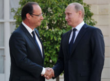 François Hollande-izquierda-y Vladimir Putin François Hollande-izquierda-y Vladimir Putin