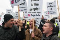 Republicanos británicos se manifiestan en Londres. Republicanos británicos se manifiestan en Londres.