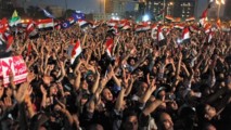 Manifestantes en la plaza de la Liberación, en El Cairo. Manifestantes en la plaza de la Liberación, en El Cairo.