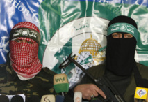 Milicianos de las brigadas Al Qassam, de Hamas. Milicianos de las brigadas Al Qassam, de Hamas.