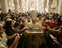 Una misa en la iglesia de Belén.