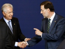 Mario Monti-izquierda- y Mariano Rajoy