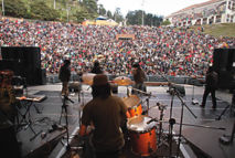 Una edición anterior de Rock al Parque, en Bogotá, Colombia.