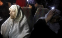 Familiares de presos palestinos.