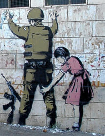 Un grafiti de Bansky