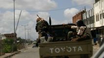 Hombres armados en Saná, Yemen