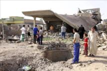 Lugar de la explosión en Mosul, Irak.