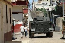 Un carro del ejército, en Trípoli, Líbano.