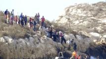 Los inmigrantes, en el islote.