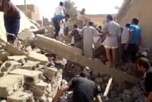 Un edificio destrozado por una bomba en Alepo, Siria.
