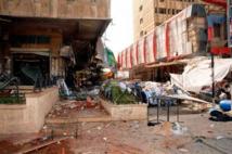 Restos en la zona cercana a la explosión en Alepo, Siria. Restos en la zona cercana a la explosión en Alepo, Siria.