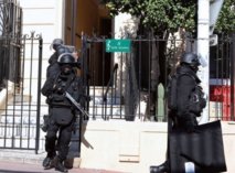 Policías franceses, en Estrasburgo Policías franceses, en Estrasburgo