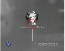 Imagen de la destrucción del drone Imagen de la destrucción del drone