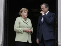 Angela Merkel-izquierda-y Antonis Samaras Angela Merkel-izquierda-y Antonis Samaras